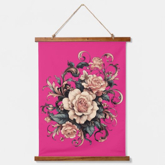 木製トップウォールタペストリー 吊り下げ型タペストリー (正面)