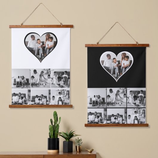 木製トップウォールタペストリー 吊り下げ型タペストリー (非対称)