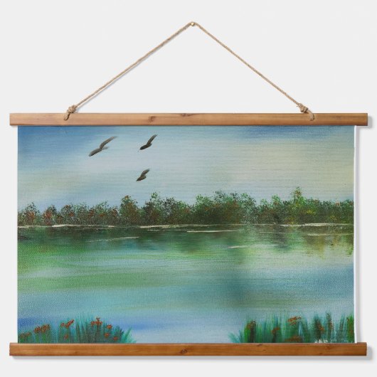 木製トップウォールタペストリー 吊り下げ型タペストリー (正面)