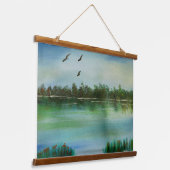 木製トップウォールタペストリー 吊り下げ型タペストリー (傾斜あり)