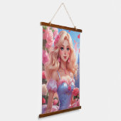 木製トップウォールタペストリー 吊り下げ型タペストリー (傾斜あり)