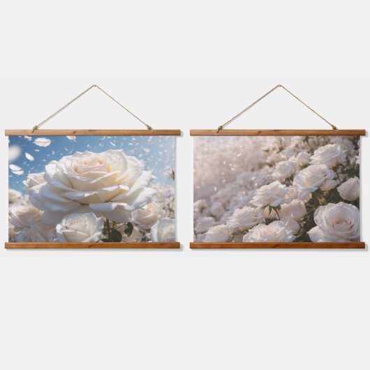 木製トップウォールタペストリー 吊り下げ型タペストリー (ダブル)
