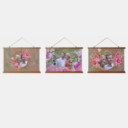 木製トップウォールタペストリー 吊り下げ型タペストリー (トリプル)