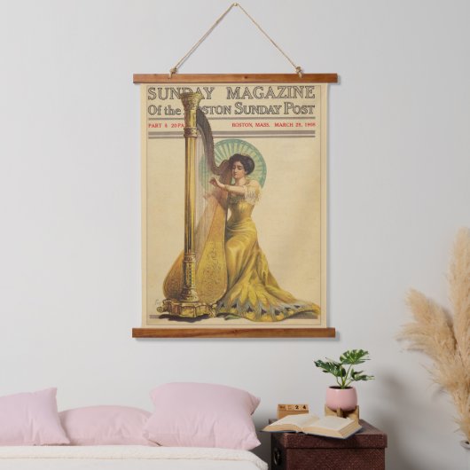 木製トップウォールタペストリー 吊り下げ型タペストリー (寝室)