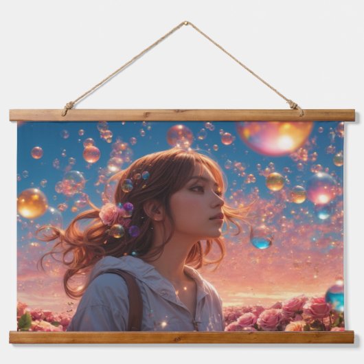 木製トップウォールタペストリー 吊り下げ型タペストリー (正面)