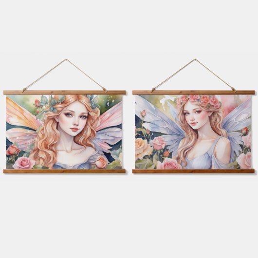 木製トップウォールタペストリー 吊り下げ型タペストリー (ダブル)