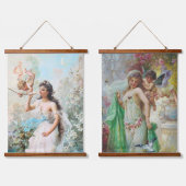 木製トップウォールタペストリー 吊り下げ型タペストリー (ダブル)
