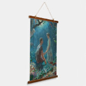 木製トップウォールタペストリー 吊り下げ型タペストリー (傾斜あり)