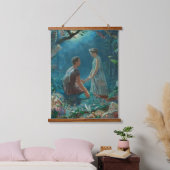 木製トップウォールタペストリー 吊り下げ型タペストリー (寝室)