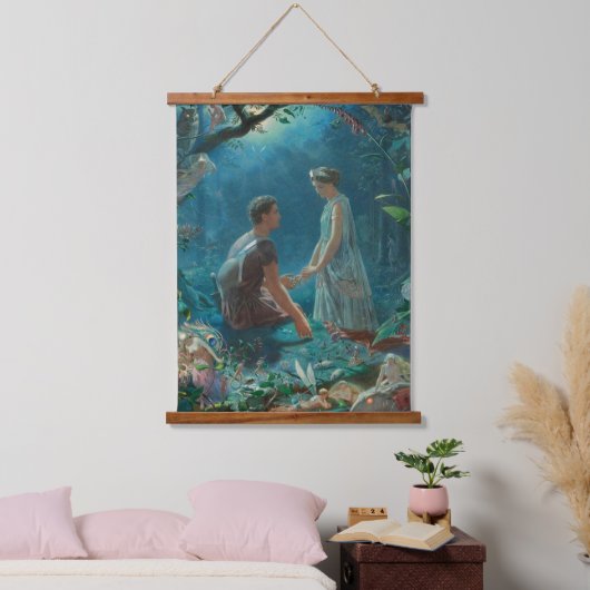 木製トップウォールタペストリー 吊り下げ型タペストリー (寝室)