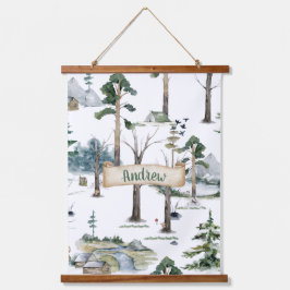 木製トップウォールタペストリー 吊り下げ型タペストリー