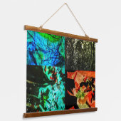 木製トップウォールタペストリー 吊り下げ型タペストリー (傾斜あり)