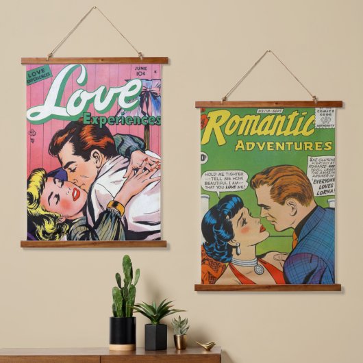 木製トップウォールタペストリー 吊り下げ型タペストリー (非対称)