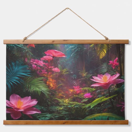 木製トップウォールタペストリー 吊り下げ型タペストリー (正面)