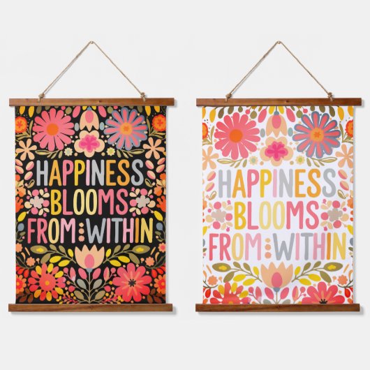 木製トップウォールタペストリー 吊り下げ型タペストリー (ダブル)