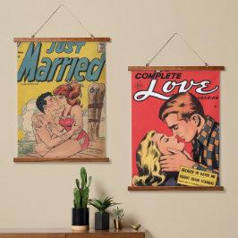 木製トップウォールタペストリー 吊り下げ型タペストリー