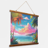 木製トップウォールタペストリー 吊り下げ型タペストリー (傾斜あり)