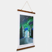 木製トップウォールタペストリー 吊り下げ型タペストリー (傾斜あり)