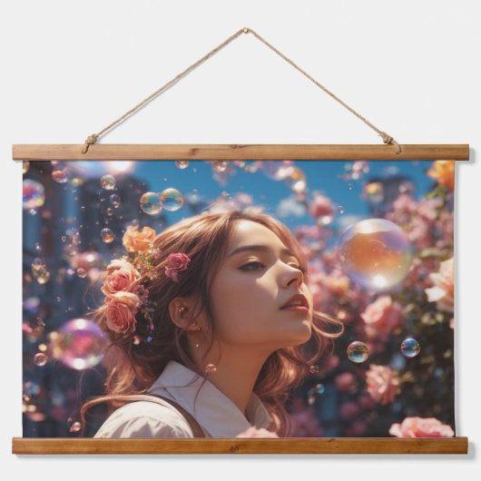 木製トップウォールタペストリー 吊り下げ型タペストリー (正面)