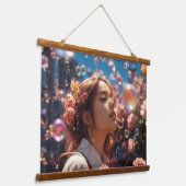 木製トップウォールタペストリー 吊り下げ型タペストリー (傾斜あり)