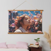 木製トップウォールタペストリー 吊り下げ型タペストリー (寝室)