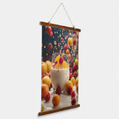 木製トップウォールタペストリー 吊り下げ型タペストリー (傾斜あり)