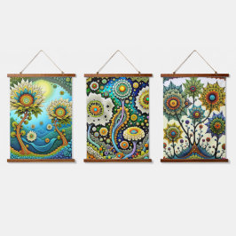 木製トップウォールタペストリー 吊り下げ型タペストリー