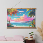 木製トップウォールタペストリー 吊り下げ型タペストリー (寝室)