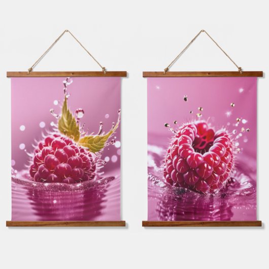 木製トップウォールタペストリー 吊り下げ型タペストリー (ダブル)