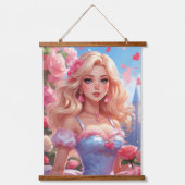 木製トップウォールタペストリー 吊り下げ型タペストリー (正面)