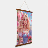 木製トップウォールタペストリー 吊り下げ型タペストリー (傾斜あり)