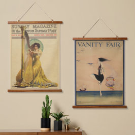 木製トップウォールタペストリー 吊り下げ型タペストリー