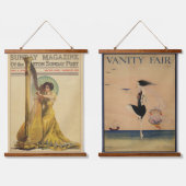 木製トップウォールタペストリー 吊り下げ型タペストリー (ダブル)