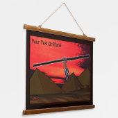 木製トップウォールタペストリー 吊り下げ型タペストリー (傾斜あり)