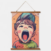 木製トップウォールタペストリー 吊り下げ型タペストリー (正面)