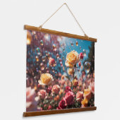 木製トップウォールタペストリー 吊り下げ型タペストリー (傾斜あり)