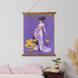 木製トップウォールタペストリー 吊り下げ型タペストリー