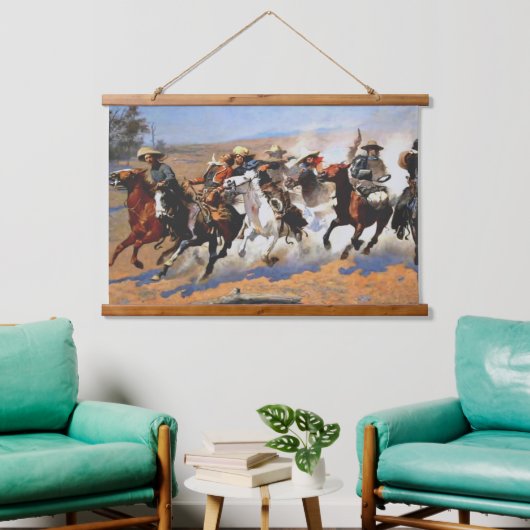 木製トップウォールタペストリー 吊り下げ型タペストリー (リビング)