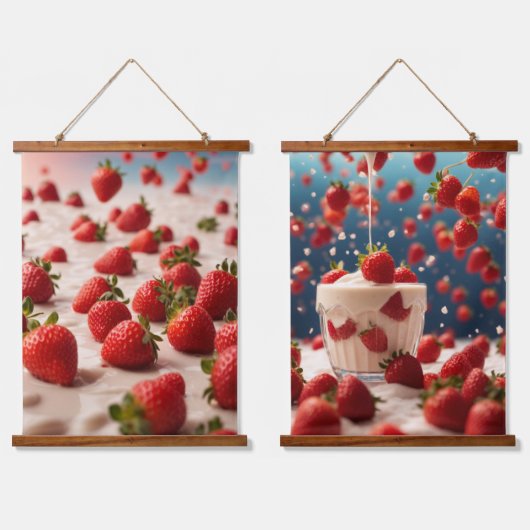 木製トップウォールタペストリー 吊り下げ型タペストリー (ダブル)