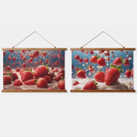 木製トップウォールタペストリー 吊り下げ型タペストリー (ダブル)