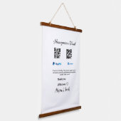 木製トップウォールタペストリー 吊り下げ型タペストリー (傾斜あり)