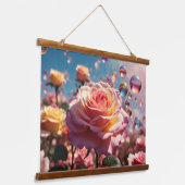 木製トップウォールタペストリー 吊り下げ型タペストリー (傾斜あり)