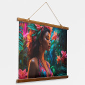 木製トップウォールタペストリー 吊り下げ型タペストリー (傾斜あり)