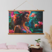 木製トップウォールタペストリー 吊り下げ型タペストリー (寝室)