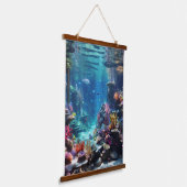 木製トップウォールタペストリー 吊り下げ型タペストリー (傾斜あり)