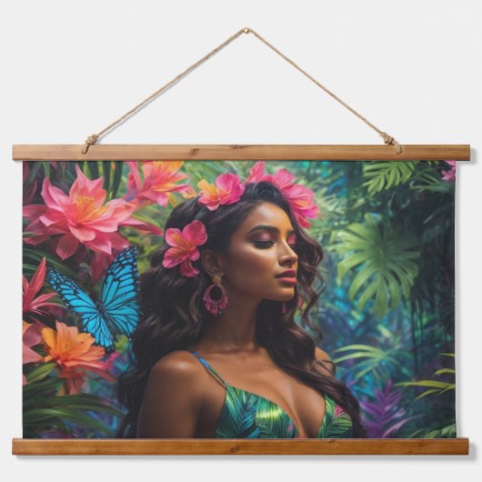 木製トップウォールタペストリー 吊り下げ型タペストリー (正面)