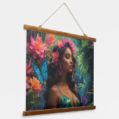 木製トップウォールタペストリー 吊り下げ型タペストリー (傾斜あり)