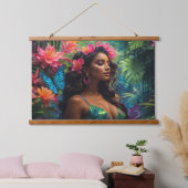 木製トップウォールタペストリー 吊り下げ型タペストリー (寝室)