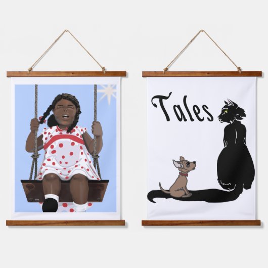 木製トップウォールタペストリー 吊り下げ型タペストリー (ダブル)