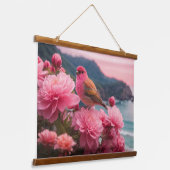 木製トップウォールタペストリー 吊り下げ型タペストリー (傾斜あり)